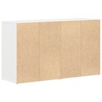 vidaXL Buffet Blanc Blanc Bois 120 x 36 x 69 cm Rangement Buffet Blanc