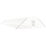 vidaXL Serre avec cadre en acier blanc 144 m² 24x6x2 85 m