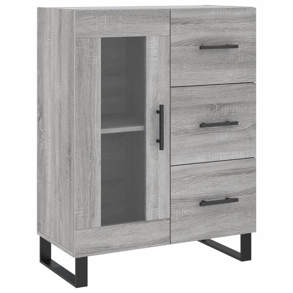 vidaXL Buffet sonoma gris 69 5x34x90 cm bois d'ingénierie