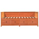vidaXL Lit de jour sans matelas cire marron 100x200 cm pin massif