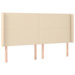 vidaXL Sommier à lattes de lit avec matelas Crème 200x200 cm Tissu