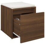 vidaXL Tiroir boîte Chêne marron 40 5x40x40 cm Bois d'ingénierie