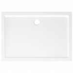 vidaXL Receveur de douche rectangulaire ABS Blanc 80x110 cm