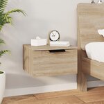 vidaXL Table de chevet murale Chêne sonoma 34x30x20 cm