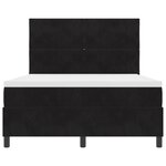 Lit Box Spring vidaXL avec Matelas et LED Noir 160x200 cm Velours
