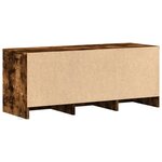 vidaXL Meuble TV avec LED chêne fumé 97x34x40 cm bois d'ingénierie