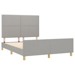 vidaXL Cadre de lit sans matelas gris clair 140x190 cm tissu