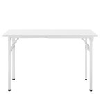 Table pliante de cuisine à manger hauteur réglable pour 4 personnes 120 cm blanc 03_0004361