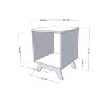Meuble de rangement NABOSKY verni 1x1