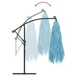 vidaXL Parasol de jardin avec mât en acier bleu 269x269x235 cm