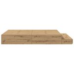 vidaXL Lit de rangement en chêne artisanal 135x190 cm