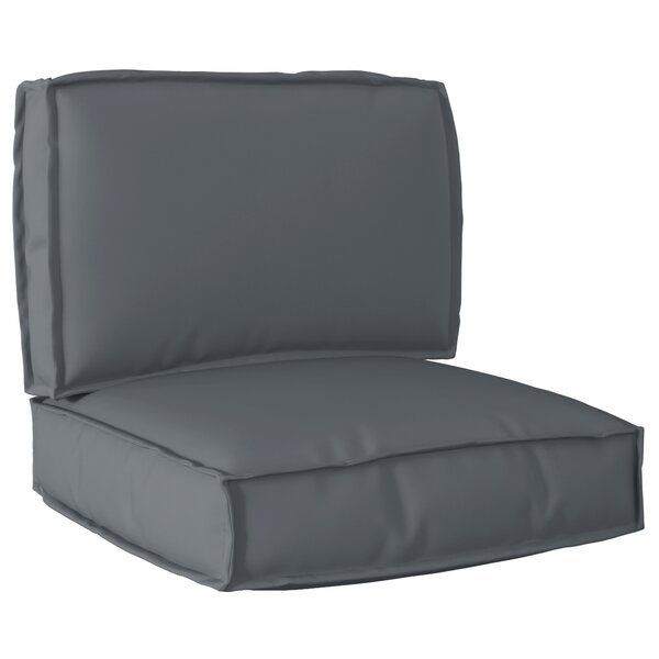 vidaXL Ensemble de coussins en palette 2 pièces Anthracite en tissu Oxford