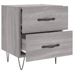 vidaXL Tables de chevet 2 Pièces sonoma gris 40x35x47 5 cm