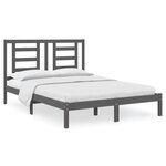 vidaXL Cadre de lit sans matelas gris 150x200 cm bois de pin massif