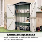 vidaXL Abri de jardin Gris 116x45x175 cm Acier galvanisé