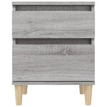 vidaXL Tables de chevet 2 Pièces Sonoma gris 40x35x50 cm