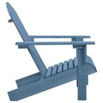 vidaXL Chaise de jardin Adirondack Bois de sapin massif Bleu