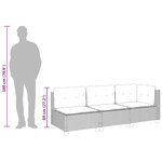 vidaXL Canapé de jardin avec coussins 3 places gris résine tressée