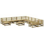 vidaXL Salon de jardin 12 Pièces bois de pin imprégné