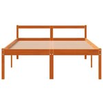 vidaXL Lit pour personne âgée cire marron 120x200cm bois de pin massif