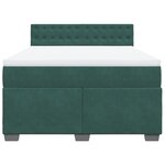vidaXL Sommier à lattes de lit et matelas Vert foncé 160x200cm Velours