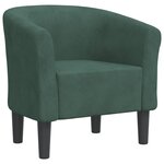 vidaXL Fauteuil cabriolet vert foncé velours