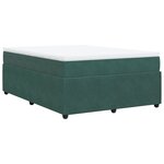 vidaXL Sommier à lattes de lit et matelas Vert foncé 160x200cm Velours