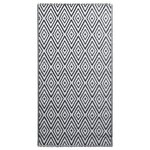 vidaXL Tapis d'extérieur Blanc et noir 190x290 cm PP