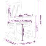 vidaXL Chaises à bascule enfants lot de 2 noir bois de peuplier massif