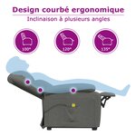 vidaXL Fauteuil de massage Noir Similicuir