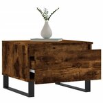 vidaXL Table basse chêne fumé 50x46x35 cm bois d'ingénierie