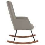 vidaXL Chaise à bascule Gris clair Velours