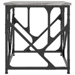 vidaXL Table basse sonoma gris 45x45x47 5 cm bois d'ingénierie