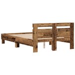 vidaXL Cadre de Lit en Bois d'Ingénierie Bois vieilli 120 x 190 cm Durable
