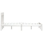 vidaXL Cadre de lit sans matelas blanc bois massif 200x200 cm