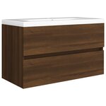 vidaXL Armoire d'évier Chêne marron 80x38 5x45 cm Bois d'ingénierie