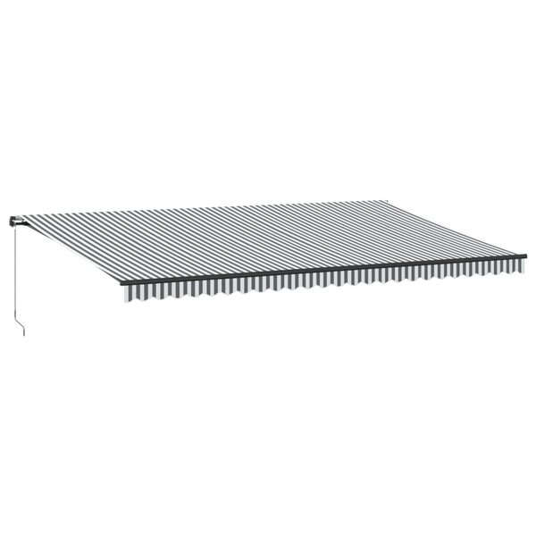vidaXL Auvent manuel rétractable avec LED anthracite blanc 600x350 cm