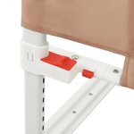 vidaXL Barrière de sécurité de lit d'enfant Taupe 140x25 cm Tissu