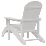 vidaXL Chaise Adirondack blanche avec repose-pieds
