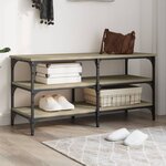 vidaXL Banc à chaussures chêne sonoma 100x38 5x49 cm bois d'ingénierie