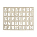 Lettres en bois pour Letterboard FSC100  nature  3x2 4cm  kit 120 pces