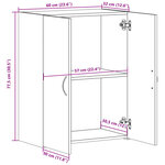 vidaXL Armoire de classement sonoma gris bois d'ingénierie
