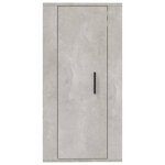 vidaXL Meuble TV mural Gris béton 40x34 5x80 cm
