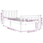 vidaXL Cadre de lit sans matelas bois massif