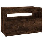 vidaXL Meubles TV 2 Pièces avec lumières LED Chêne fumé 60x35x40 cm