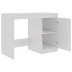 vidaXL Bureau Blanc brillant 140x50x76 cm Bois d’ingénierie
