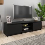 vidaXL Meuble TV Noir 140x40x35 5 cm Bois d'ingénierie