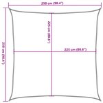vidaXL Voile d'ombrage 160 g/m² Taupe 2 5x2 5 m PEHD