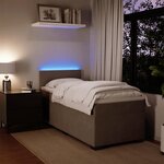 vidaXL Sommier à lattes de lit et matelas Gris clair 90x190 cm Velours