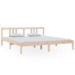 vidaXL Cadre de lit bois massif 180x200 cm super king